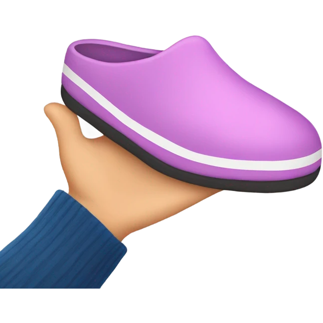 Person holding a slipper emoji