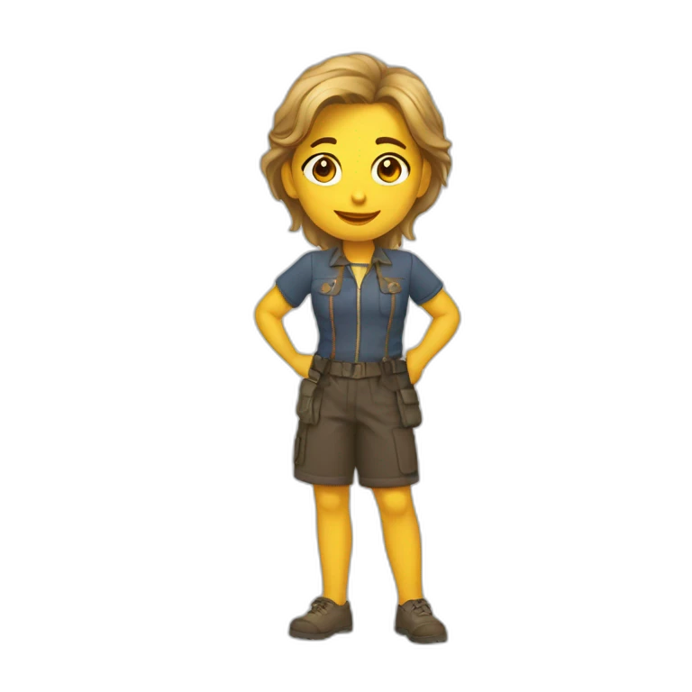 людина в одязі з листя emoji