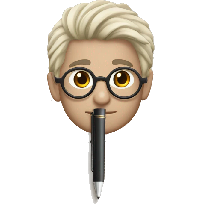 Harry potter using a pen emoji