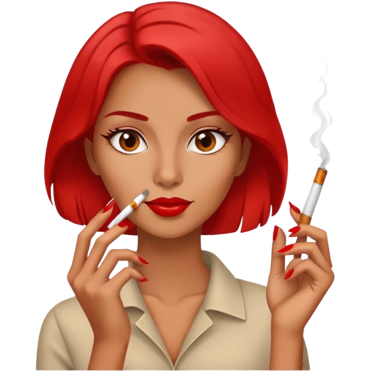 Woman with a Hand, long Nails and a cigarette  emoji