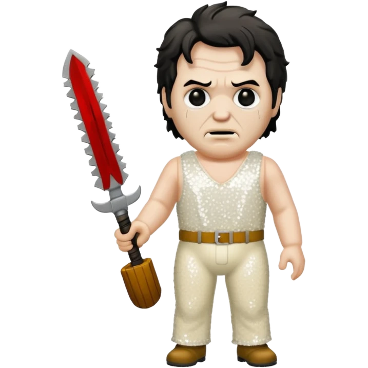 Leatherface with ivory sequin outfit emoji