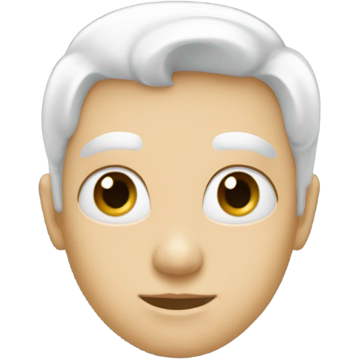 cheveux blanc yeux bleu emoji