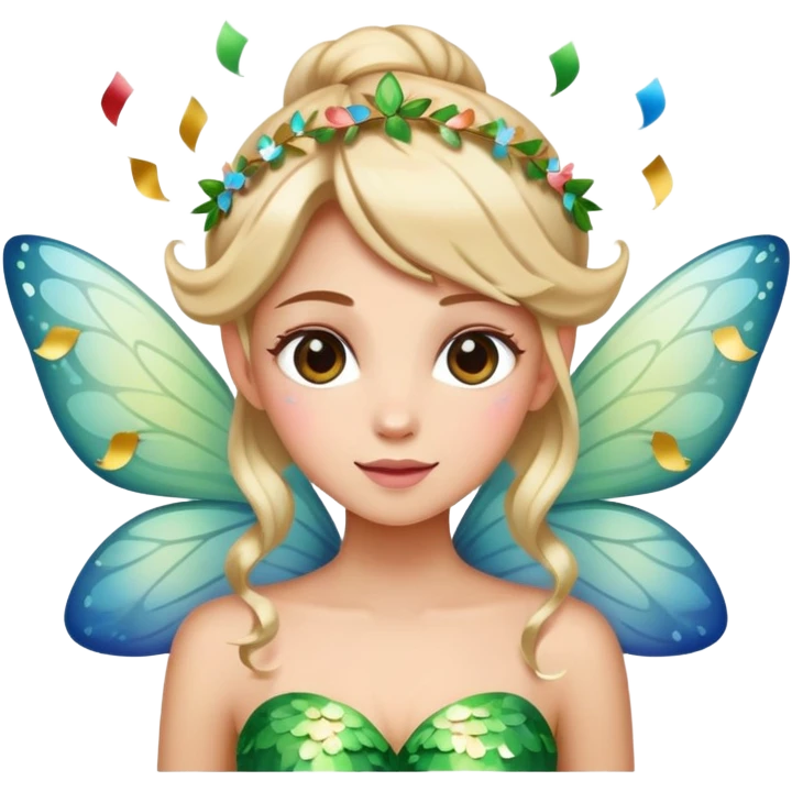 Beautiful Birthday Confetti fairy emoji