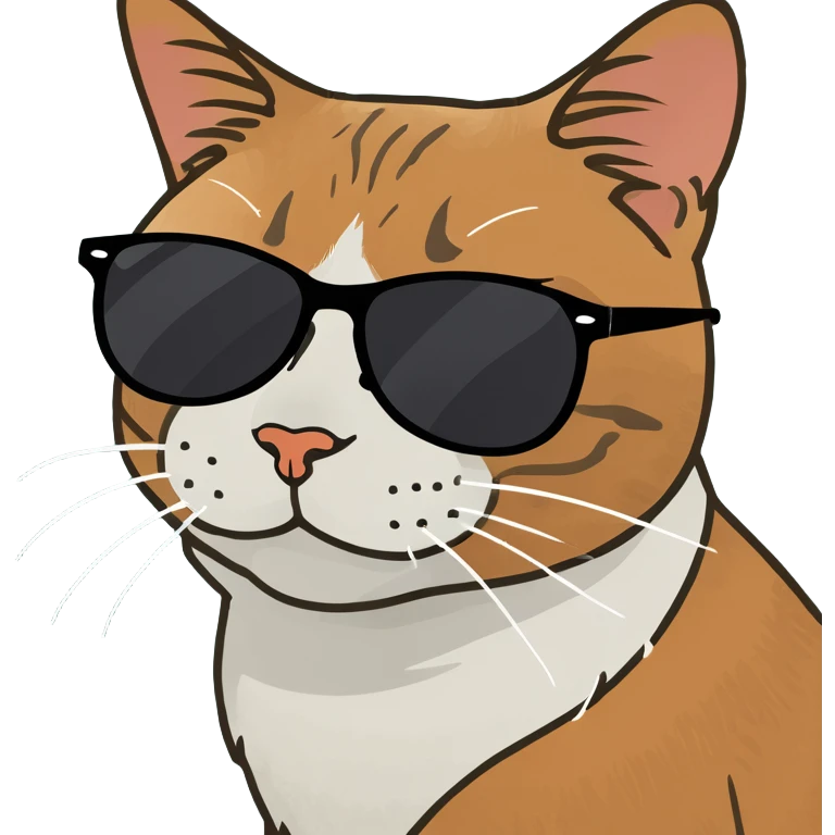 Cat with sunglasses emoji