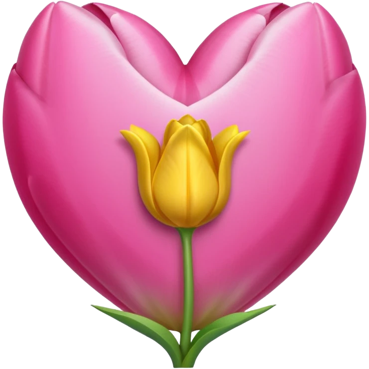 Corazón rosa y tulipán rosa emoji