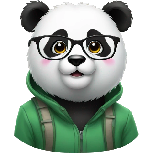 Panda with glasses emoji