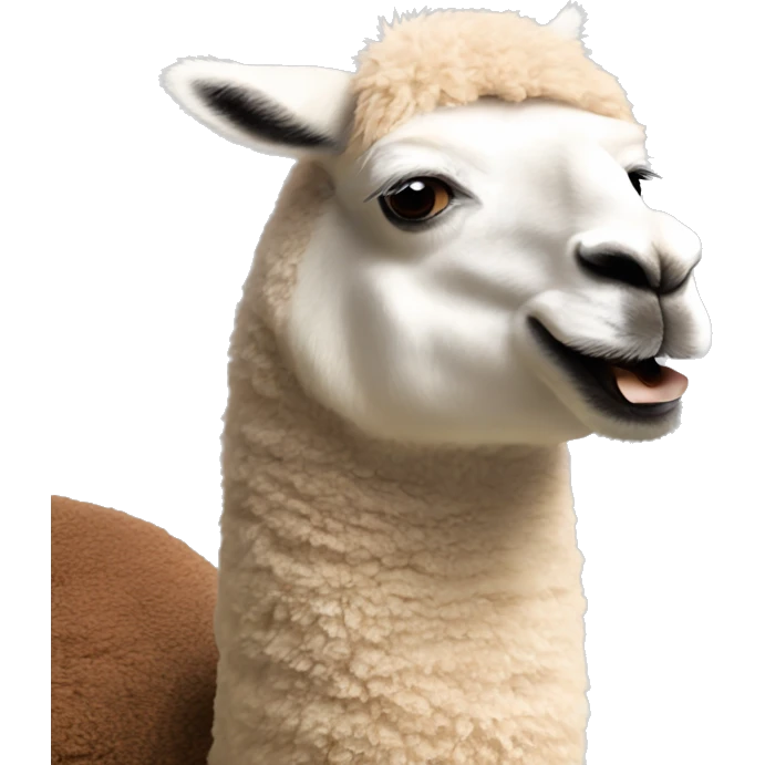 a yodeling lama emoji