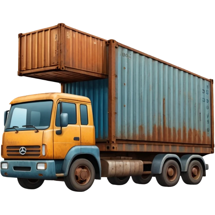 truck holding container emoji