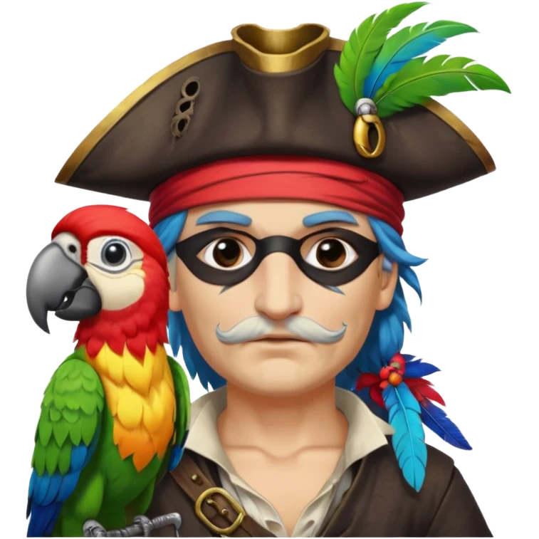 pirate and parrot emoji