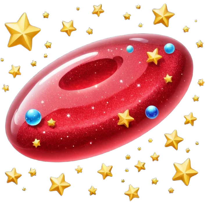 red glitter space   emoji