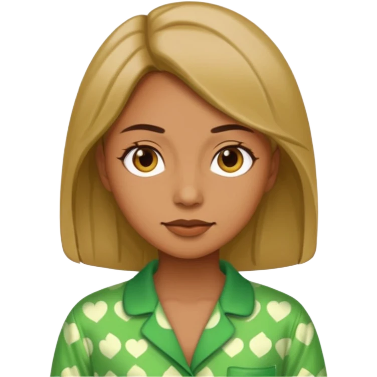 woman with green cpijamas emoji