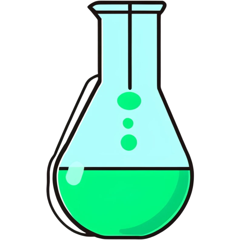 science flask with glowing chemicals emoji