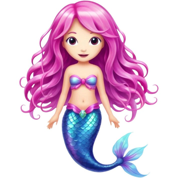 Pink jellyfish mermaid emoji