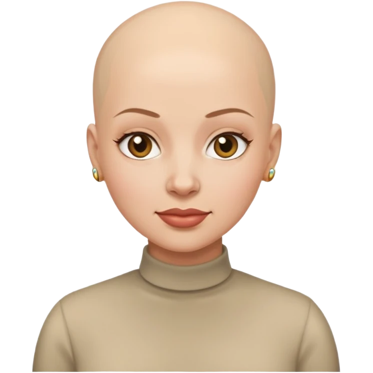 대머리 여자 emoji