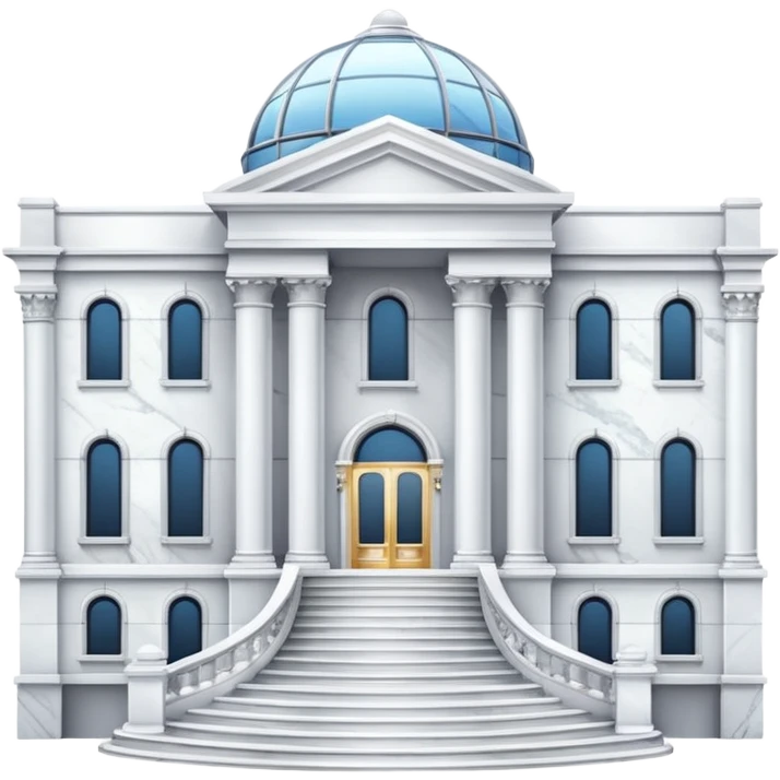 White luxurious expensive shiny new brilliant gorgeous marble modern mansion house emoji