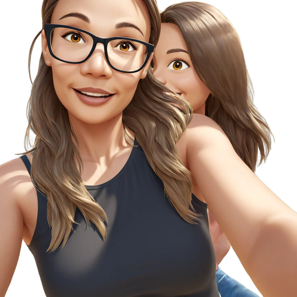 smiling girls in sunlight emoji