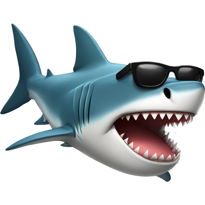 Shark with sunglasses emoji