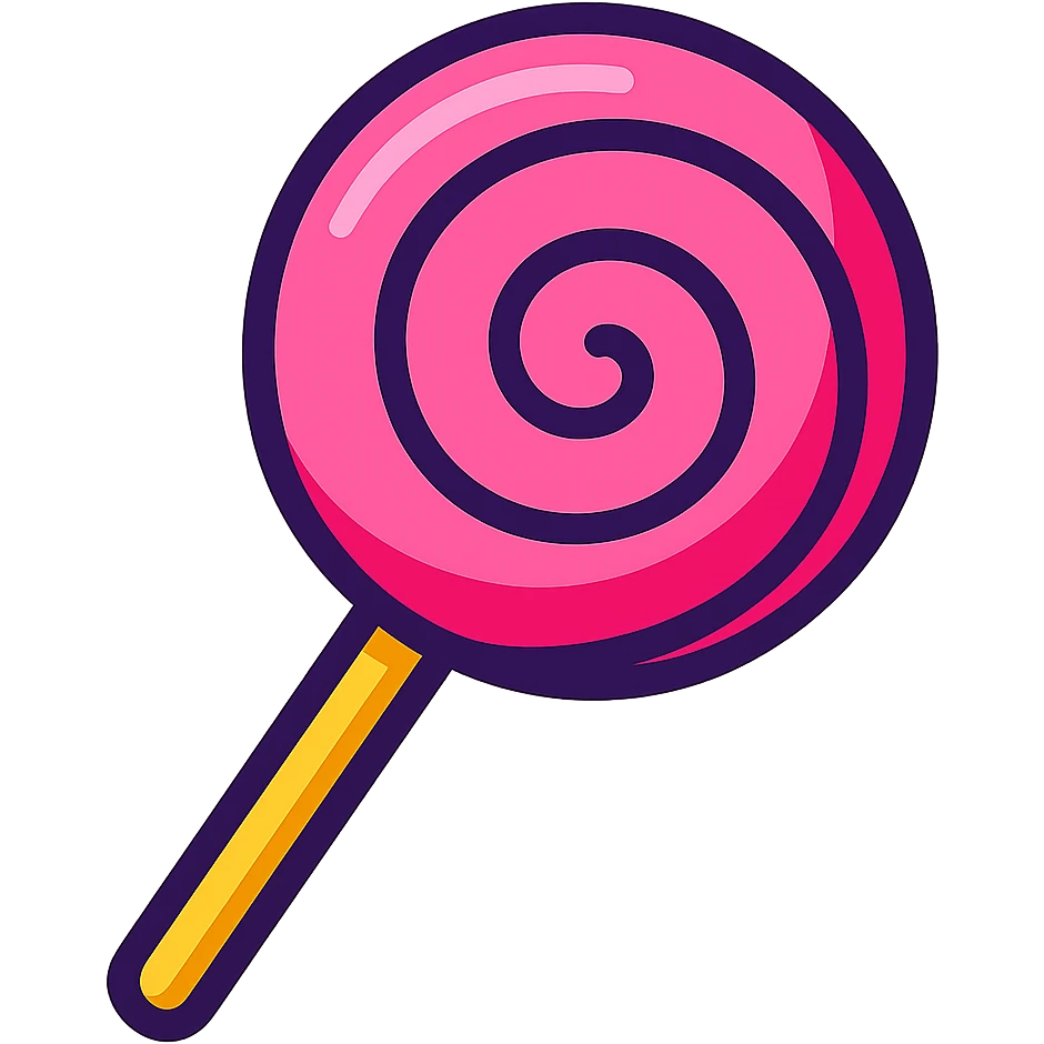 pink lollipop, vibrant toon style emoji