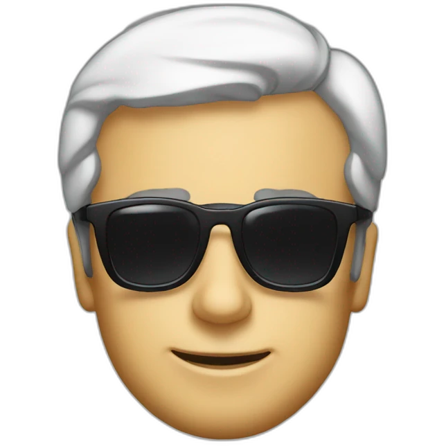  Macron with sun glasses emoji