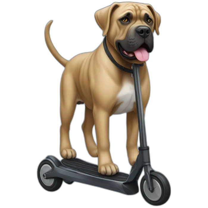 Cane corso sur une trottinette emoji