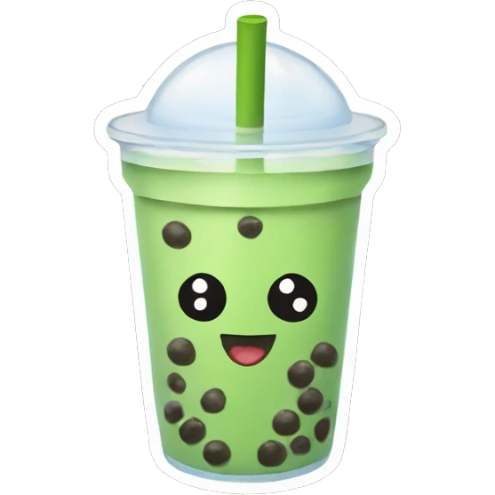 Bubble tea matcha emoji