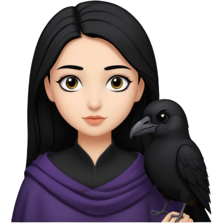 Black aly is the wife of cregan stark and looks like Hande Erçel. She has a raven on her shoulder  emoji