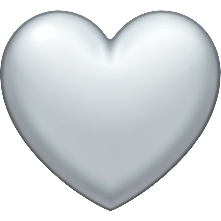 white heart with a metallic finish emoji