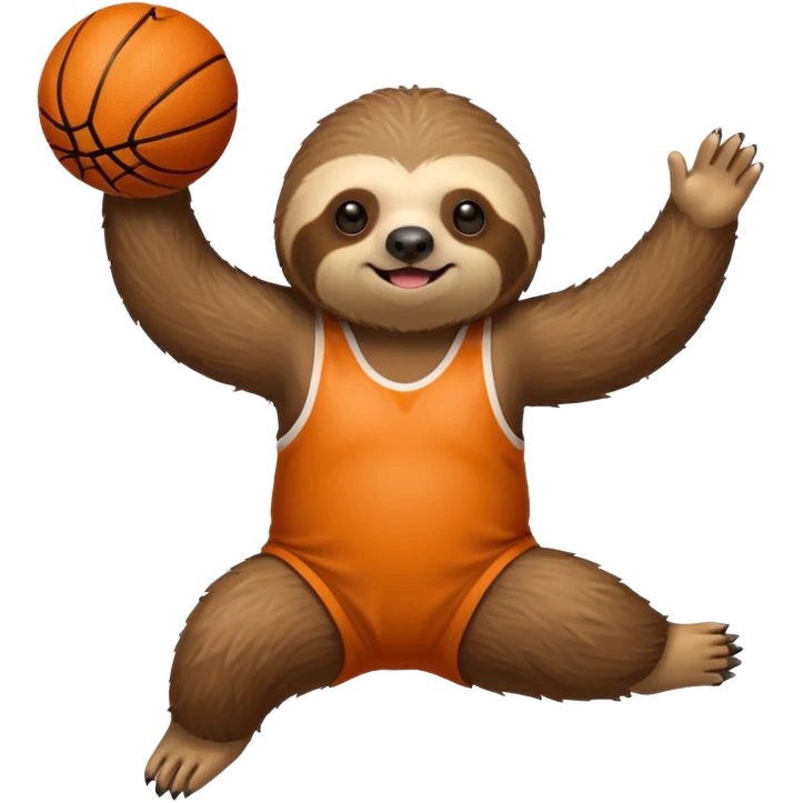Sloth playing basketball  emoji