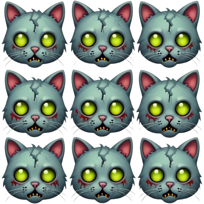 Zombie cats emoji