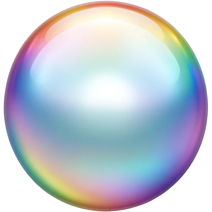 Pearl gemstone shiny and iridescent with rainbow reflections emoji