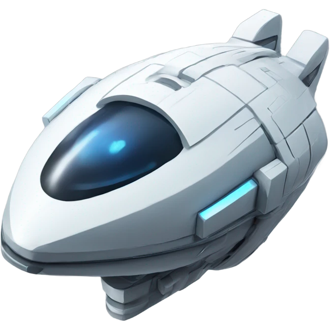A clean minimal futuristic spaceship emoji