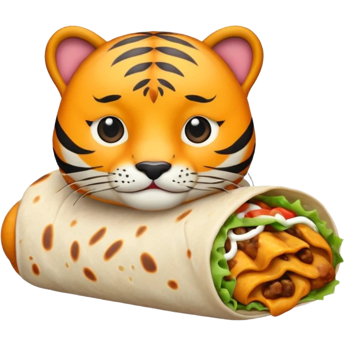 Sexy tiger burrito emoji