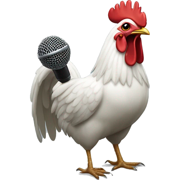 Cockerel dropping a microphone  emoji