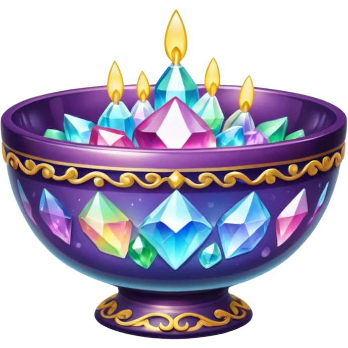 a bowl of blinged crystal emoji