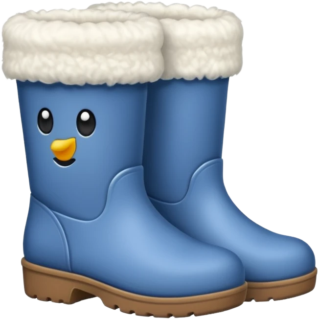 White felt boots emoji