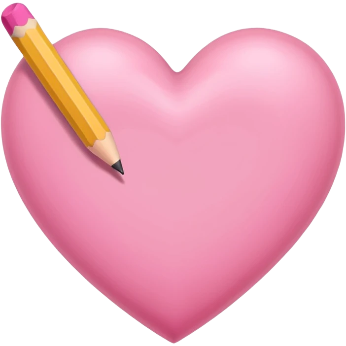 A drawing pink empty heart that looks like it's drawn by hand emoji