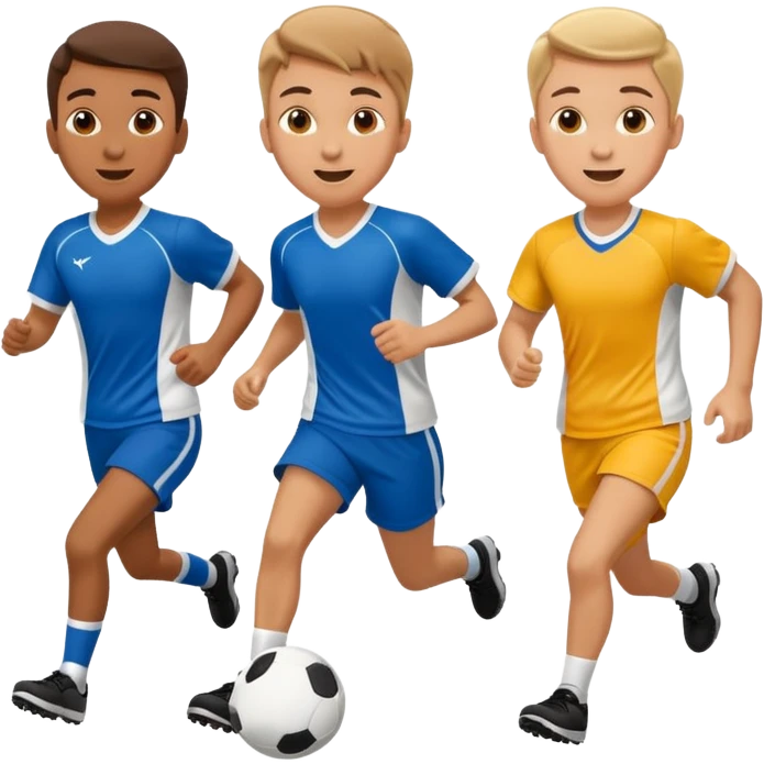 Students playing soccer emoji