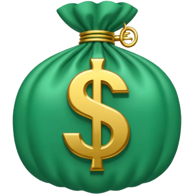 signo de dinero en color verde bien resplandeciente. Este es el signo "$" emoji