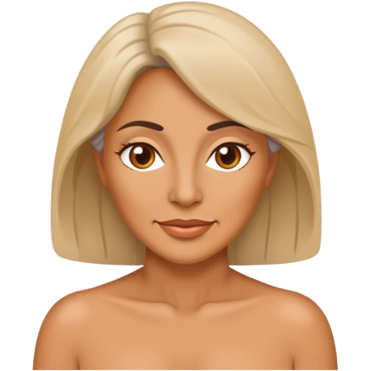 Naked middle aged miss emoji