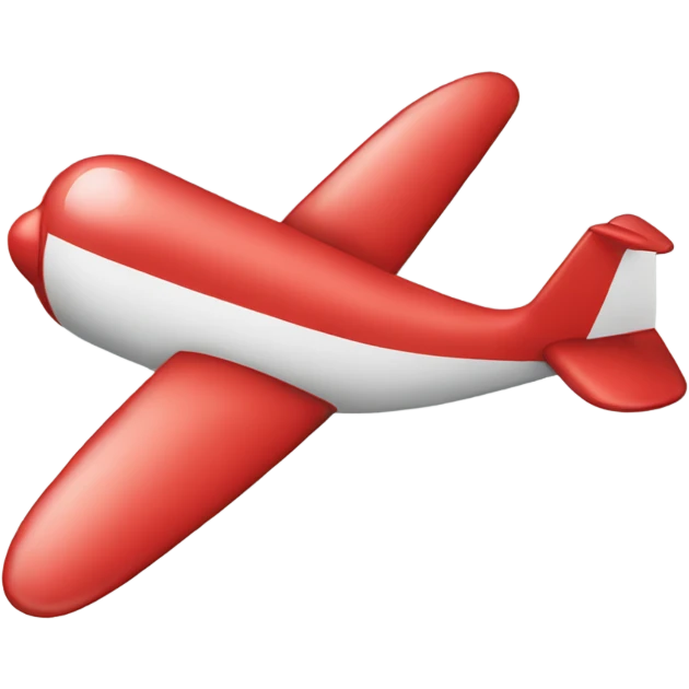 A red cute aeroplane emoji