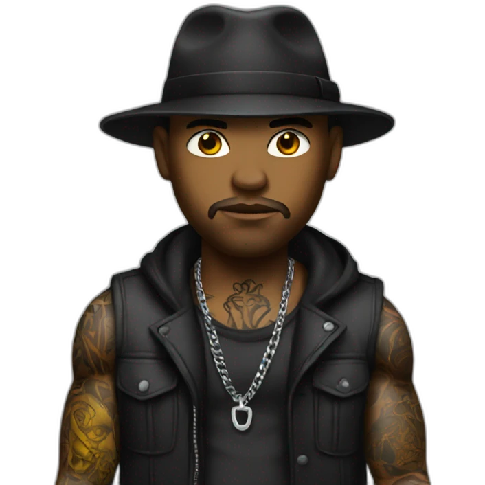 gangster with tattoo emoji