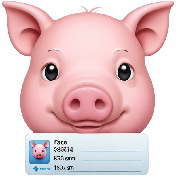 face pig in id card emoji
