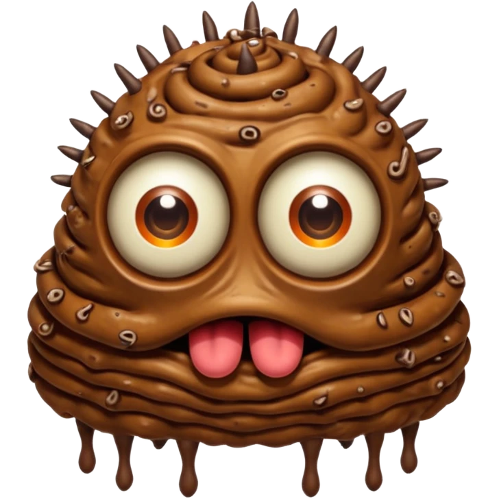 D&D beholder made out of poop emoji