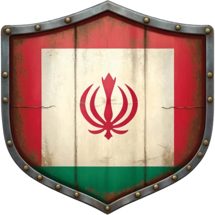 rectangular shield with old the flag of Iran emoji