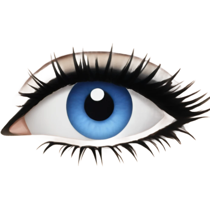 Blue eyes with Dior make-up emoji