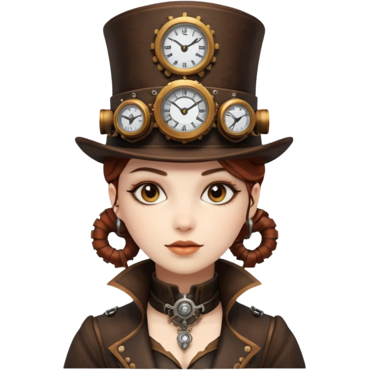 Steampunk Style, Beautiful Female emoji