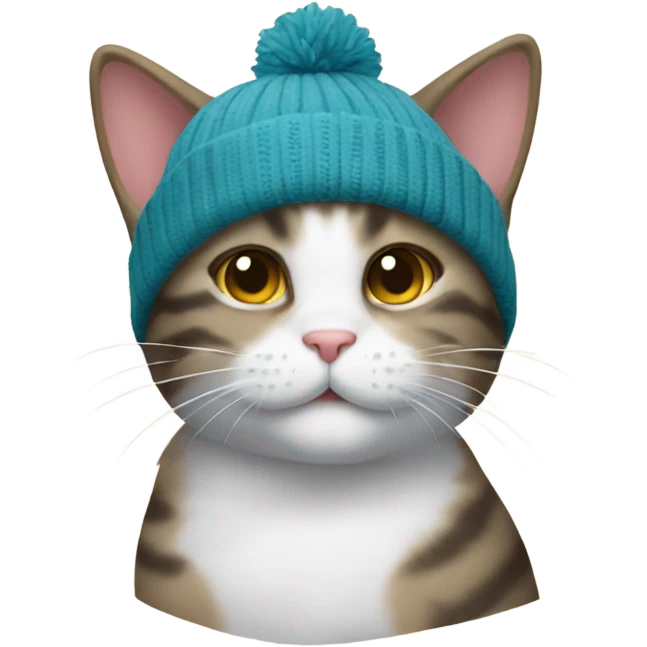 Cat with beanie emoji