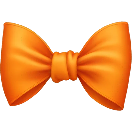 Orange bow emoji