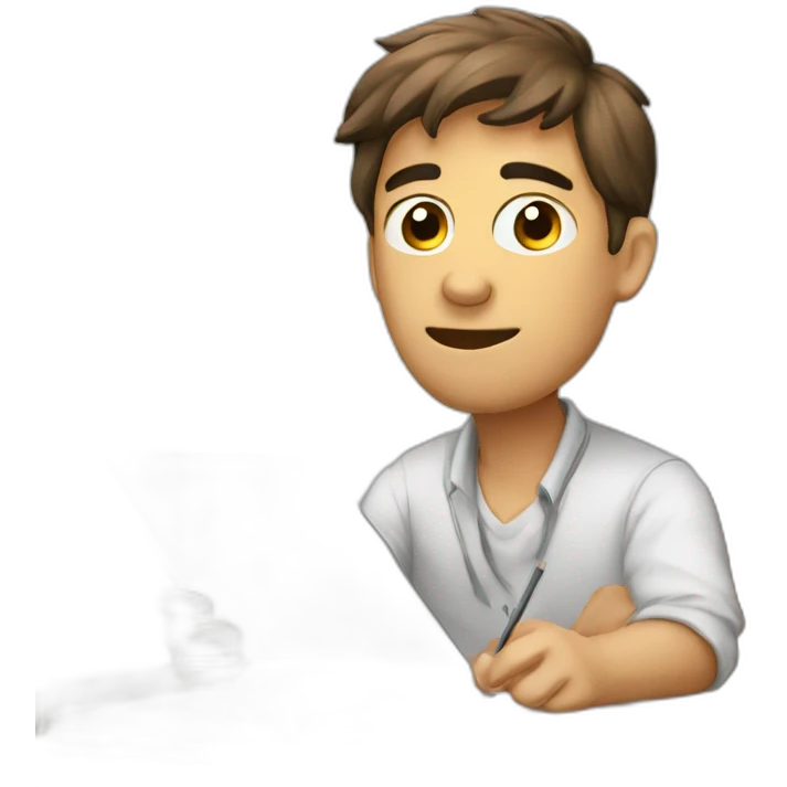 studying man face emoji
