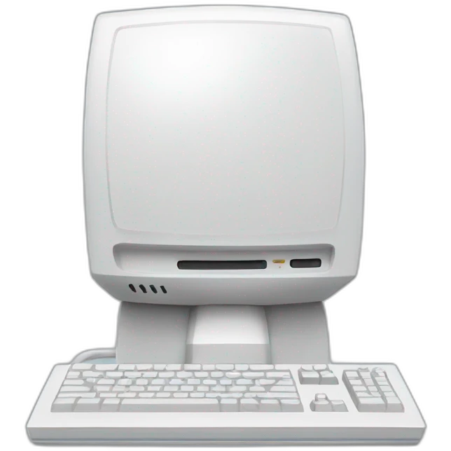 White gaming computer emoji
